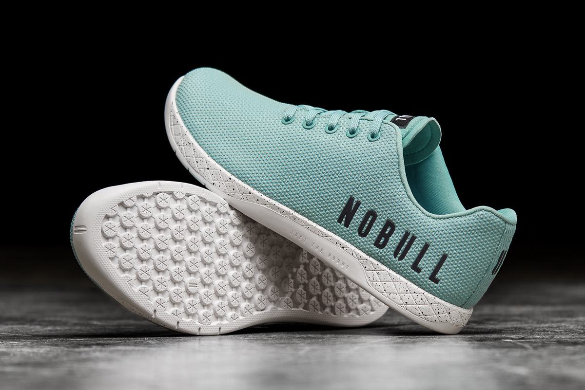 Nobull Superfabric Men's Trainers Light Turquoise | Australia (GH1894)